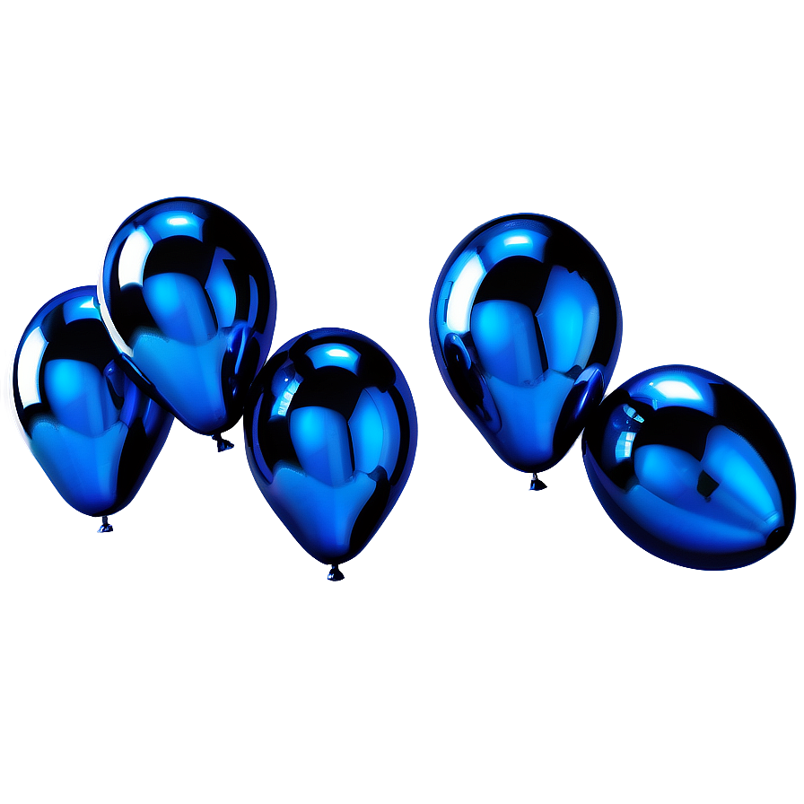 Glossy Blue Balloons Png 06122024