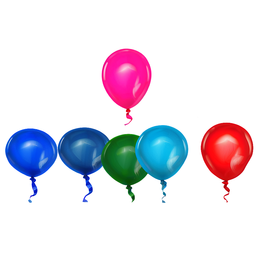 Glossy Blue Balloons Png 06122024