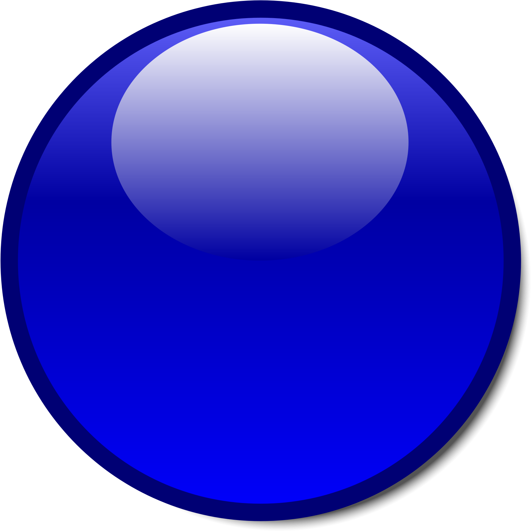 Glossy Blue Button Graphic