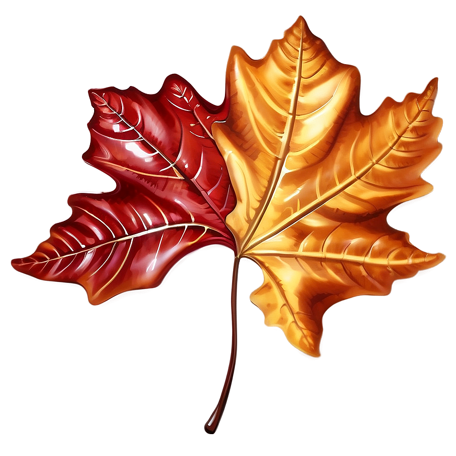 Glossy Fall Leaf Png Nwu