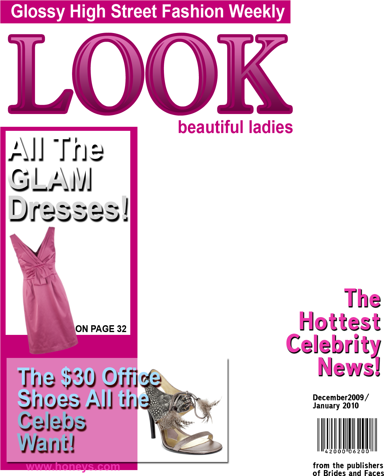 Glossy Fashion Magazine Cover January2010