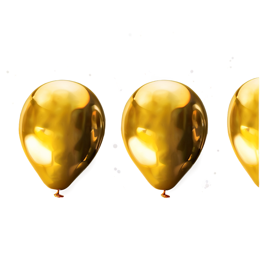 Glossy Gold Balloons Png Blb50