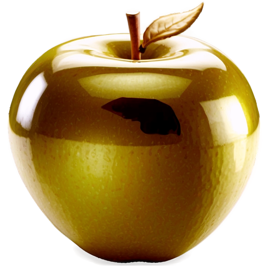 Glossy Golden Apple Png Hrc42