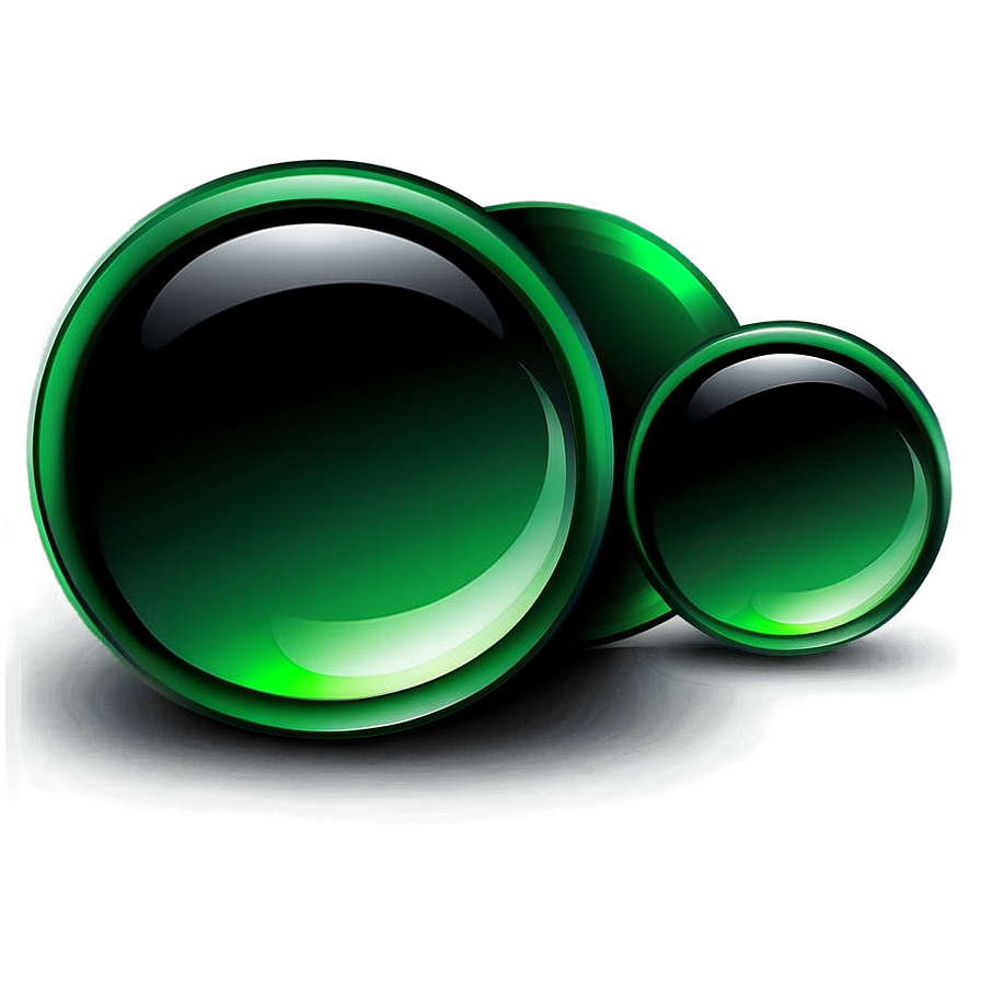 Glossy Green Gradient Button PNG iqh PNG with transparent background