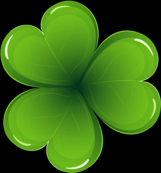 Glossy Green Shamrock Graphic