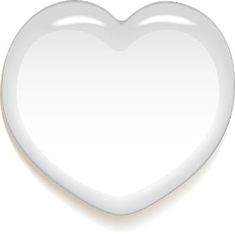 Glossy Heart Icon PNG with transparent background