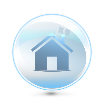 Glossy Home Icon PNG with transparent background