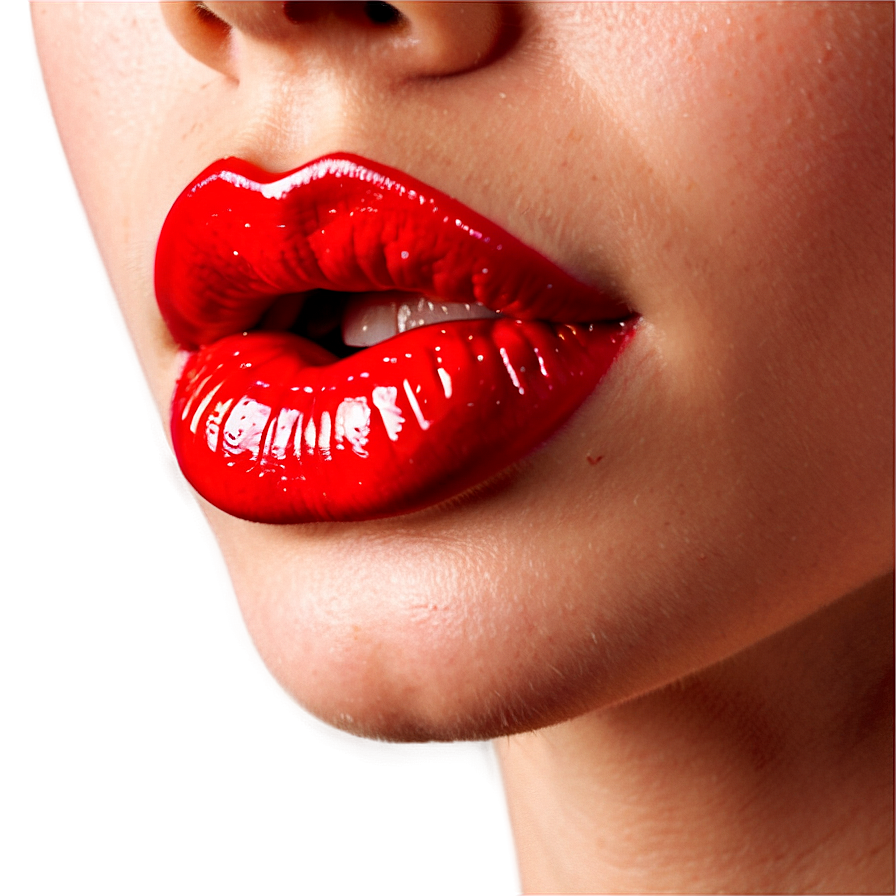 Glossy Lips Closeup Png 7