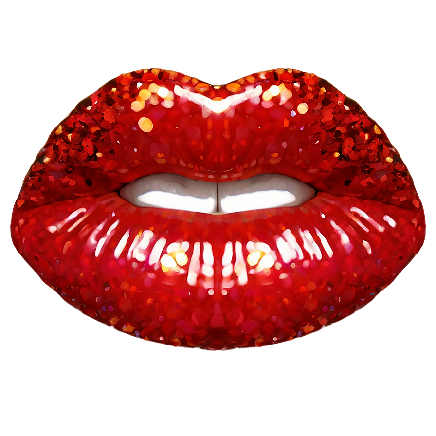 Glossy Lips With Glitter Png 06212024