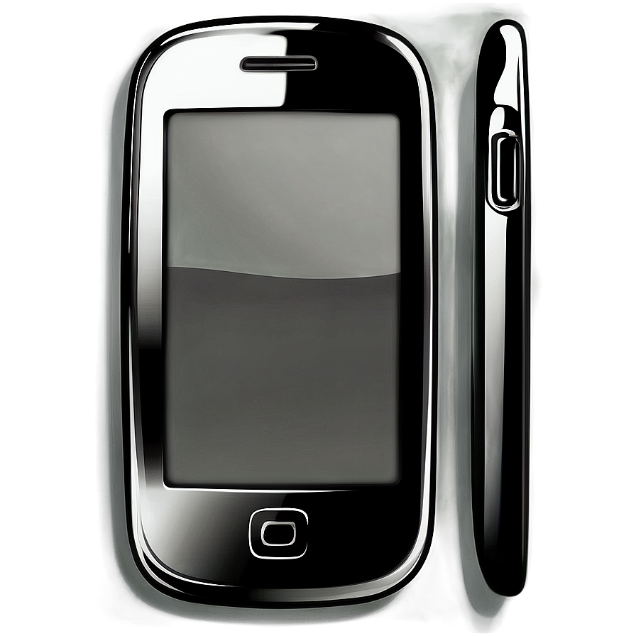 Glossy Mobile Phone Outline Png Aqv14