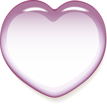 Glossy Pink Heart Frame PNG with transparent background