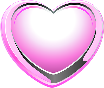 Glossy Pink Heart Graphic