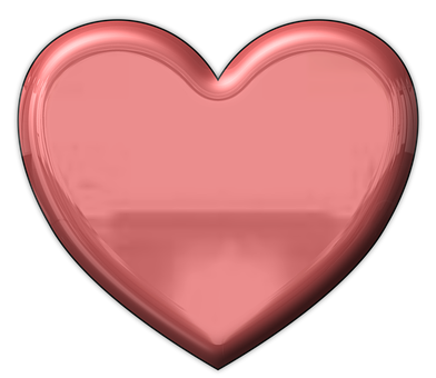 Glossy Pink Heart Graphic