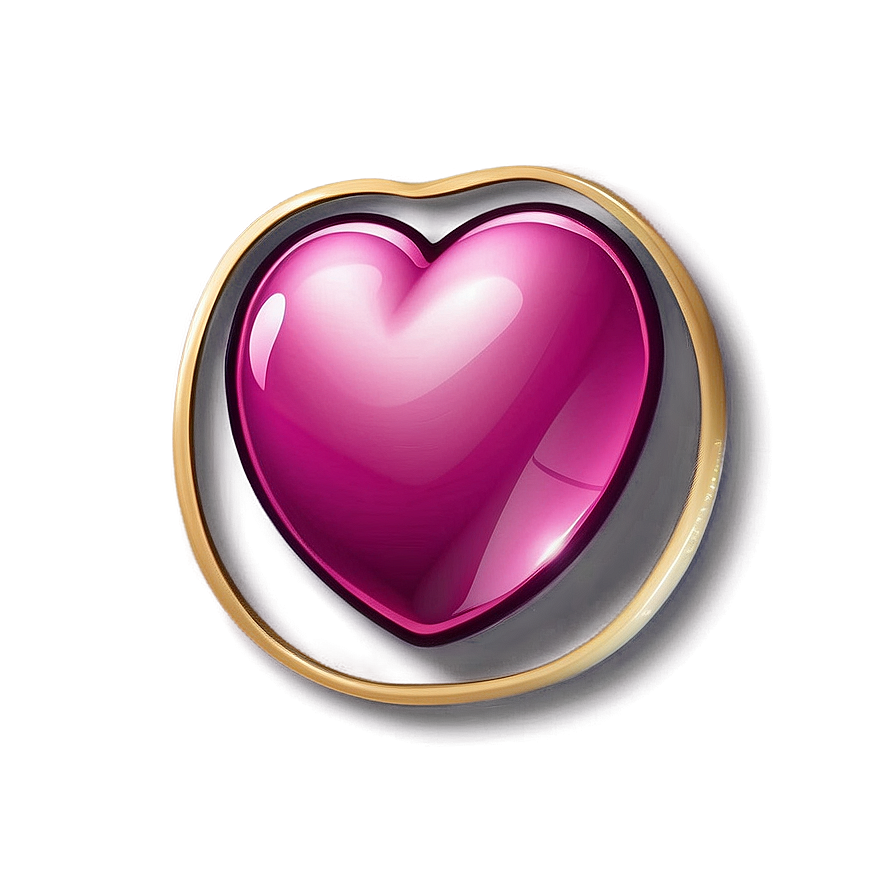 Glossy Pink Heart Symbol Png Jib