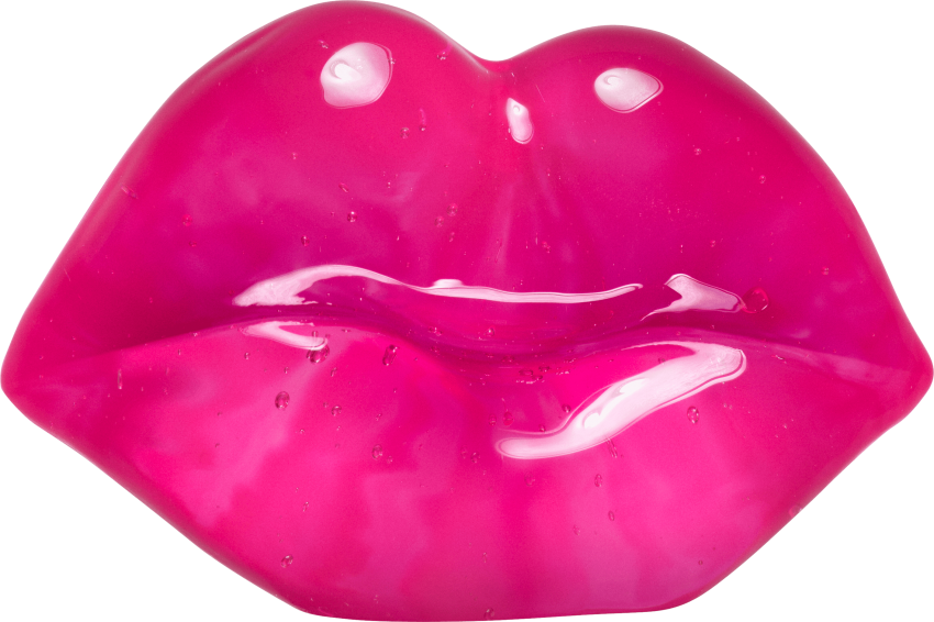Glossy Pink Lips PNG with transparent background