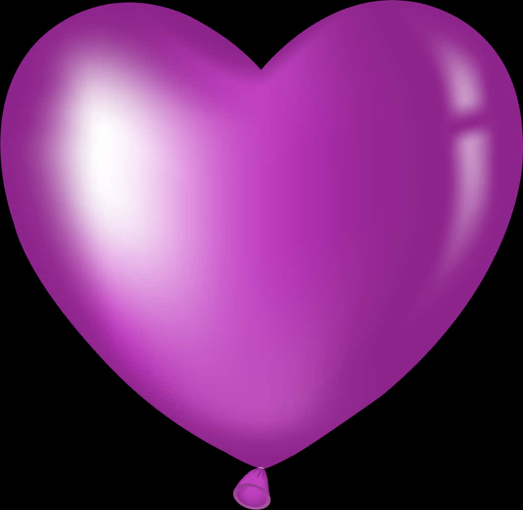 Glossy_ Purple_ Heart_ Clipart