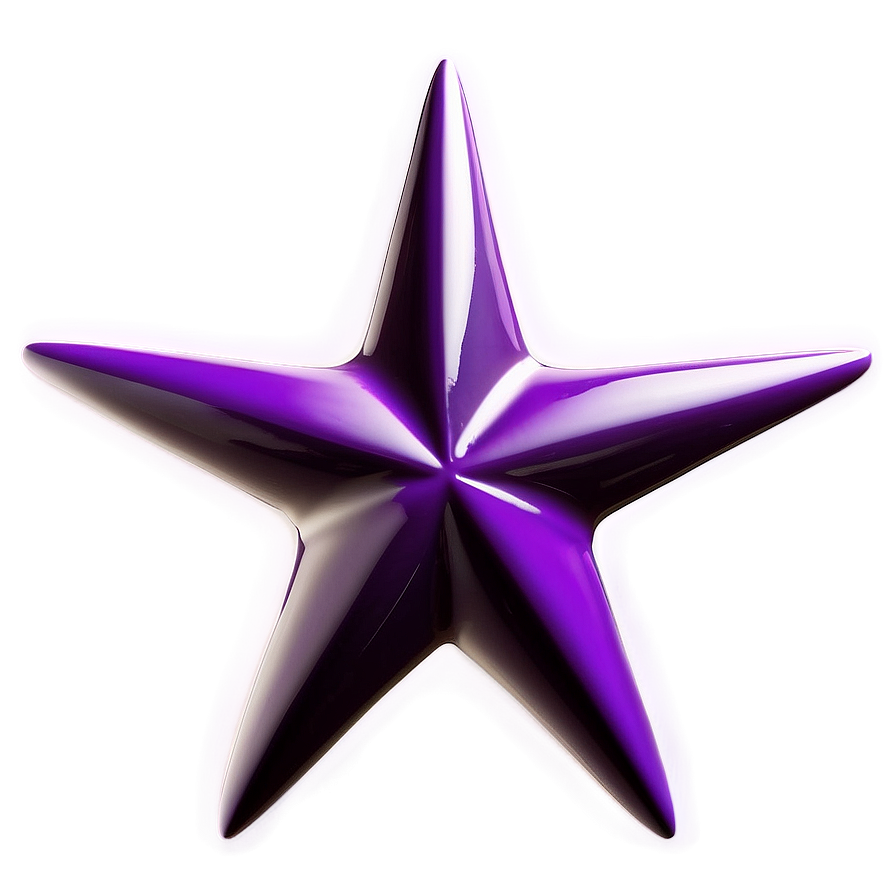 Glossy Purple Star Emblem Png Obu