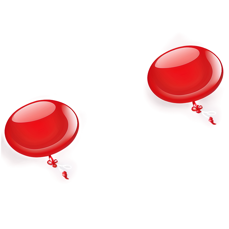 Glossy Red Balloons Png 44