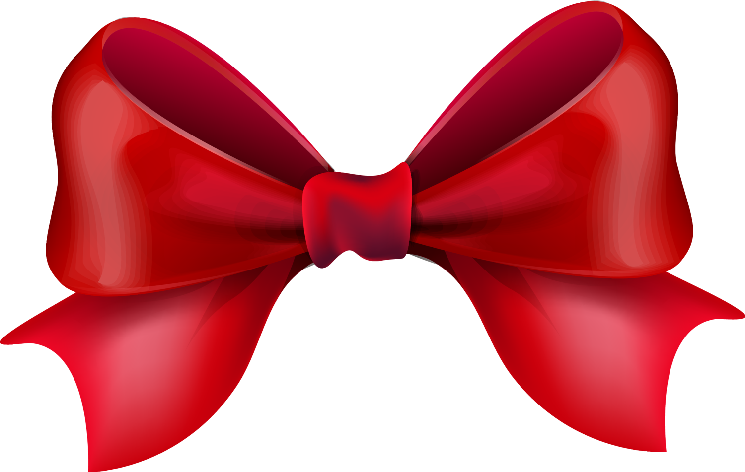 Glossy Red Bow Illustration