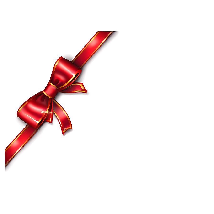 Glossy Red Bow Png 05252024