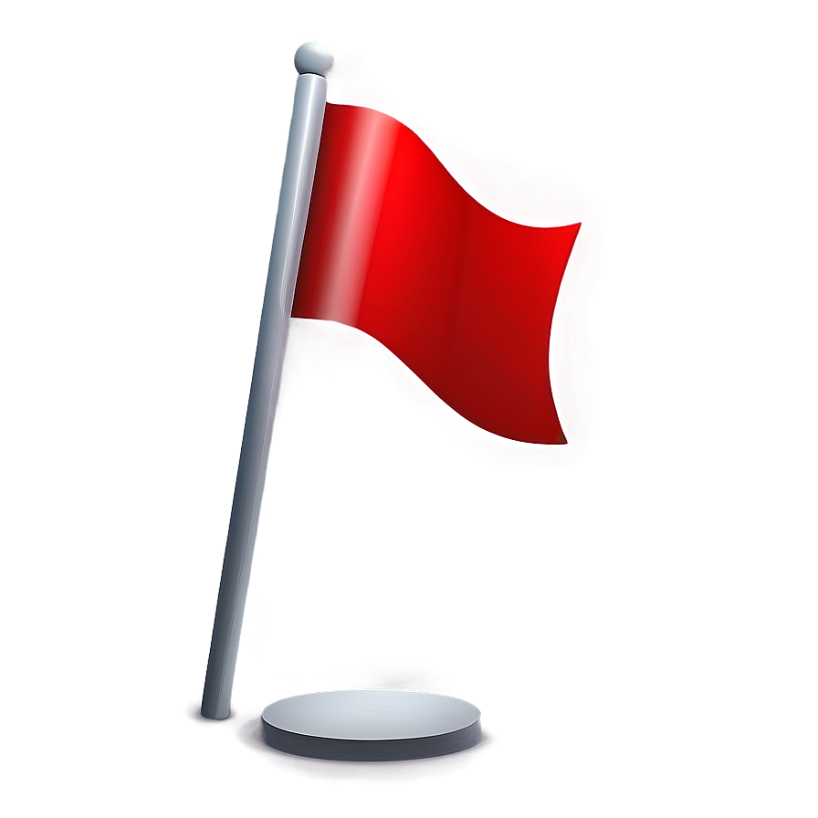 Glossy Red Flag Icon Png 49