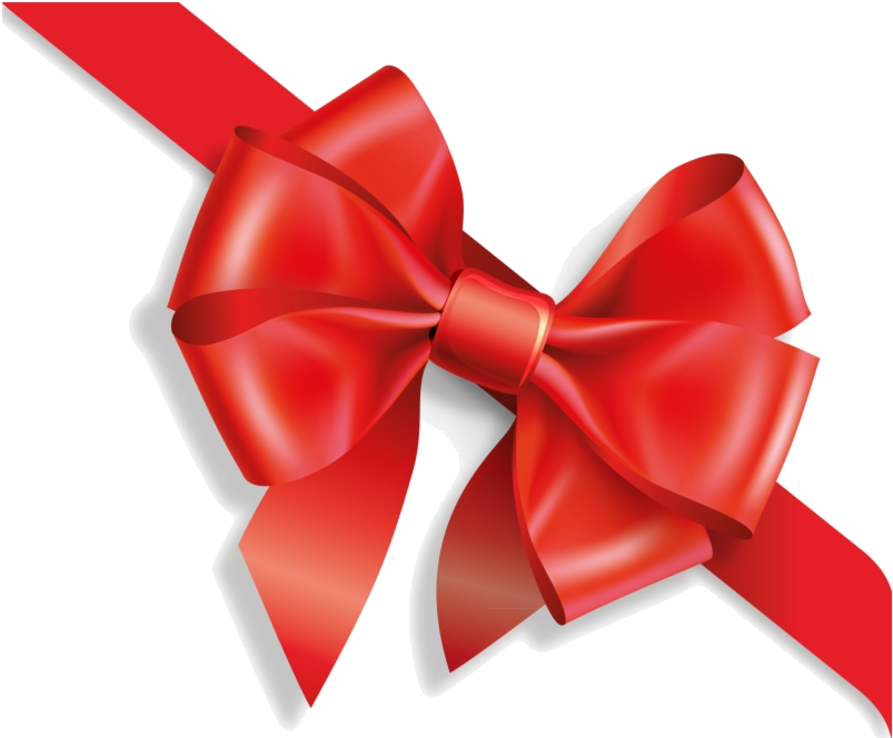 Christmas Bow Free Images Clipart Transparent Png - Gift Red Ribbon Png, Png Download PNG with transparent background