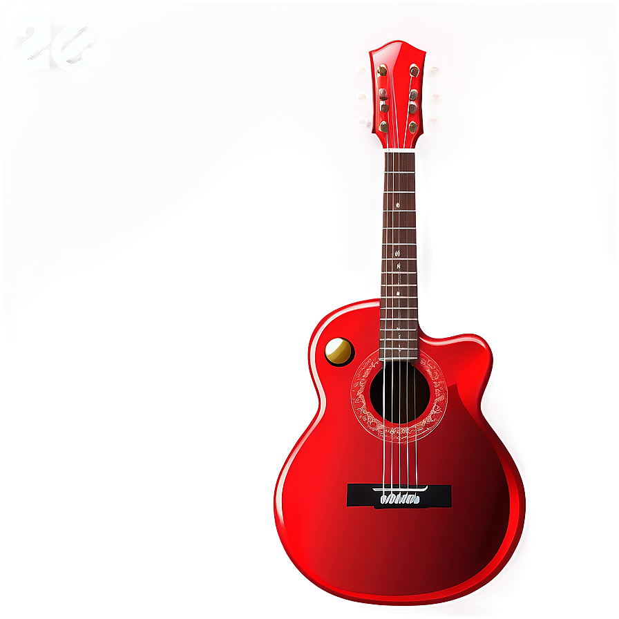 Glossy Red Guitar Png 06132024