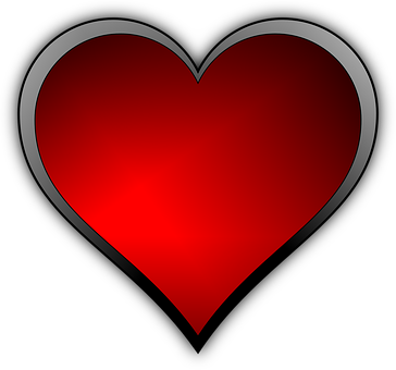 Glossy Red Heart Graphic