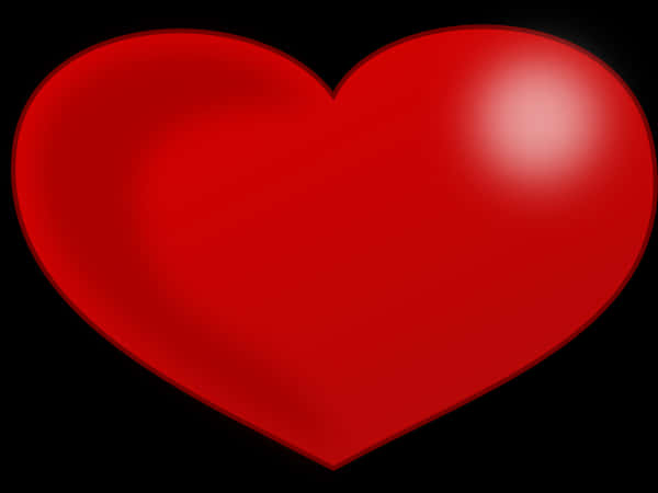 Glossy Red Heart Graphic