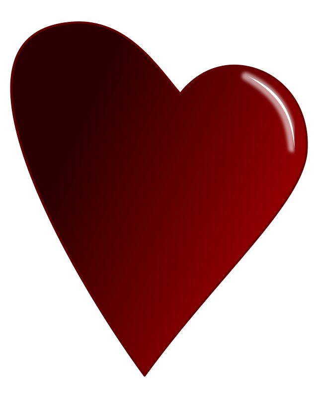 Glossy Red Heart Graphic