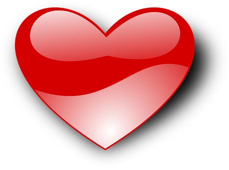 Glossy Red Heart Graphic