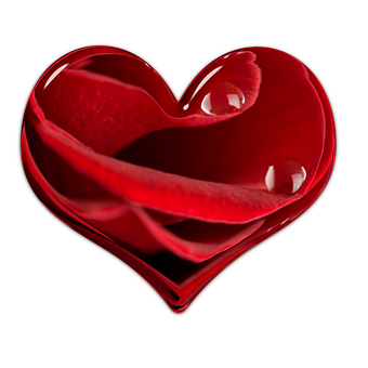 Glossy Red Heart Shaped Object