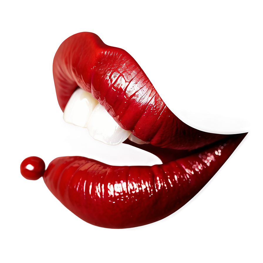 Glossy Red Lips Graphic Png 06112024