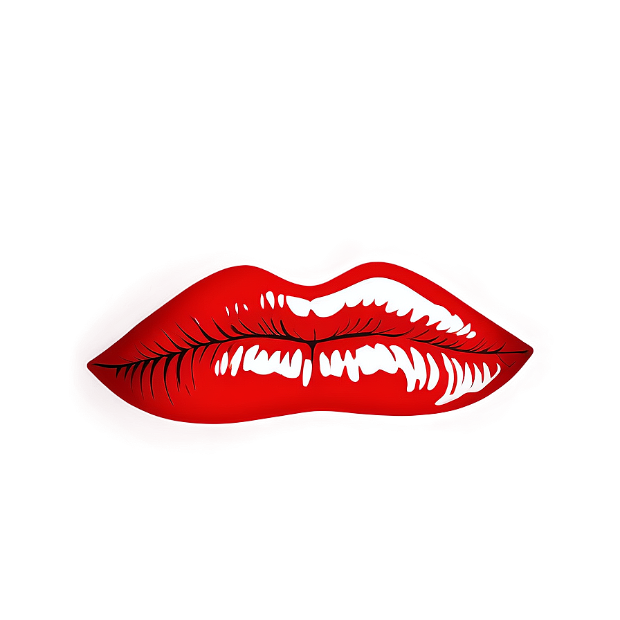 Glossy Red Lips Graphic Png Kre28