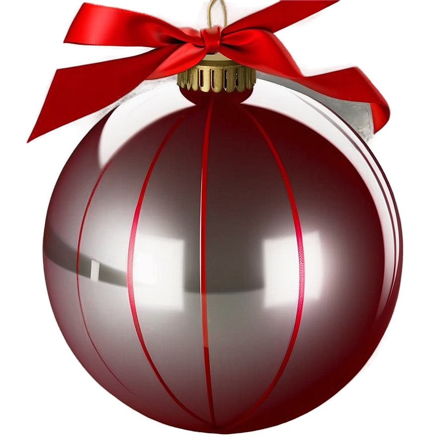 Glossy Red Ornament Png 28