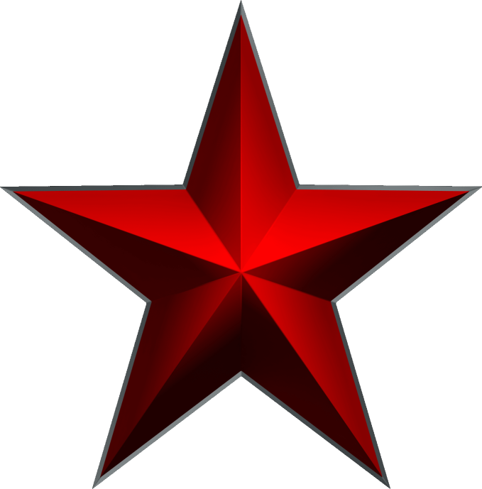 Glossy Red Star Graphic