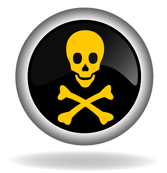 Glossy Skulland Crossbones Icon PNG with transparent background
