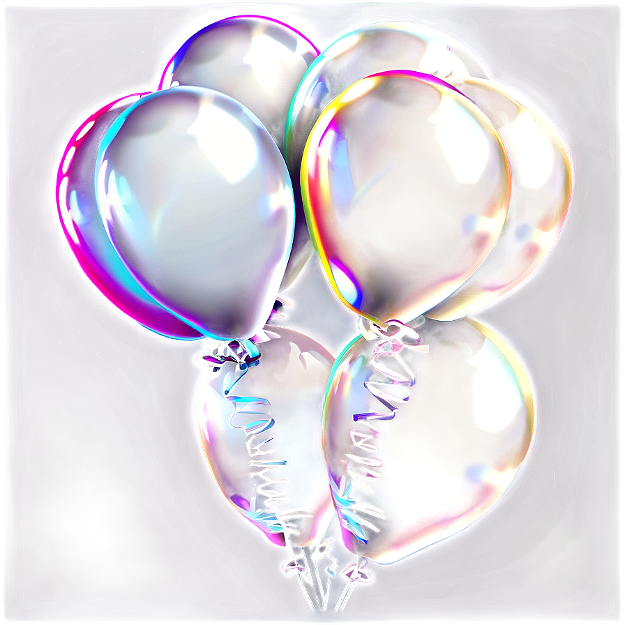 Glossy White Balloons Png 84