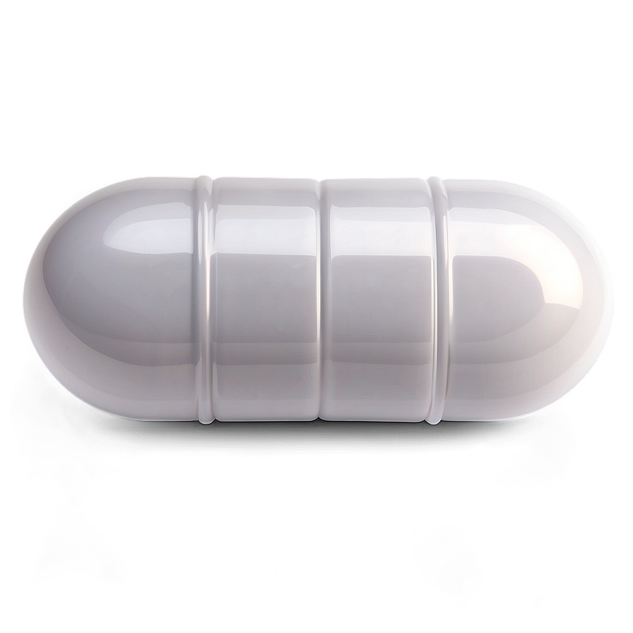 Glossy White Capsule Png 06282024