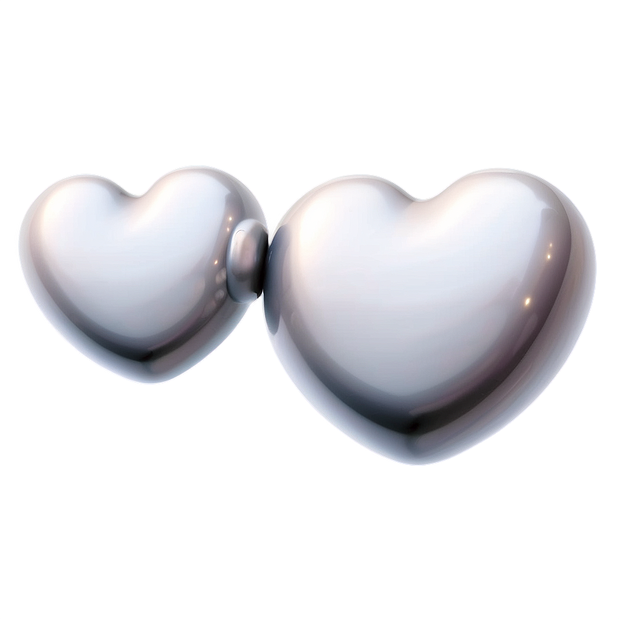 Glossy White Hearts Png Wvn70