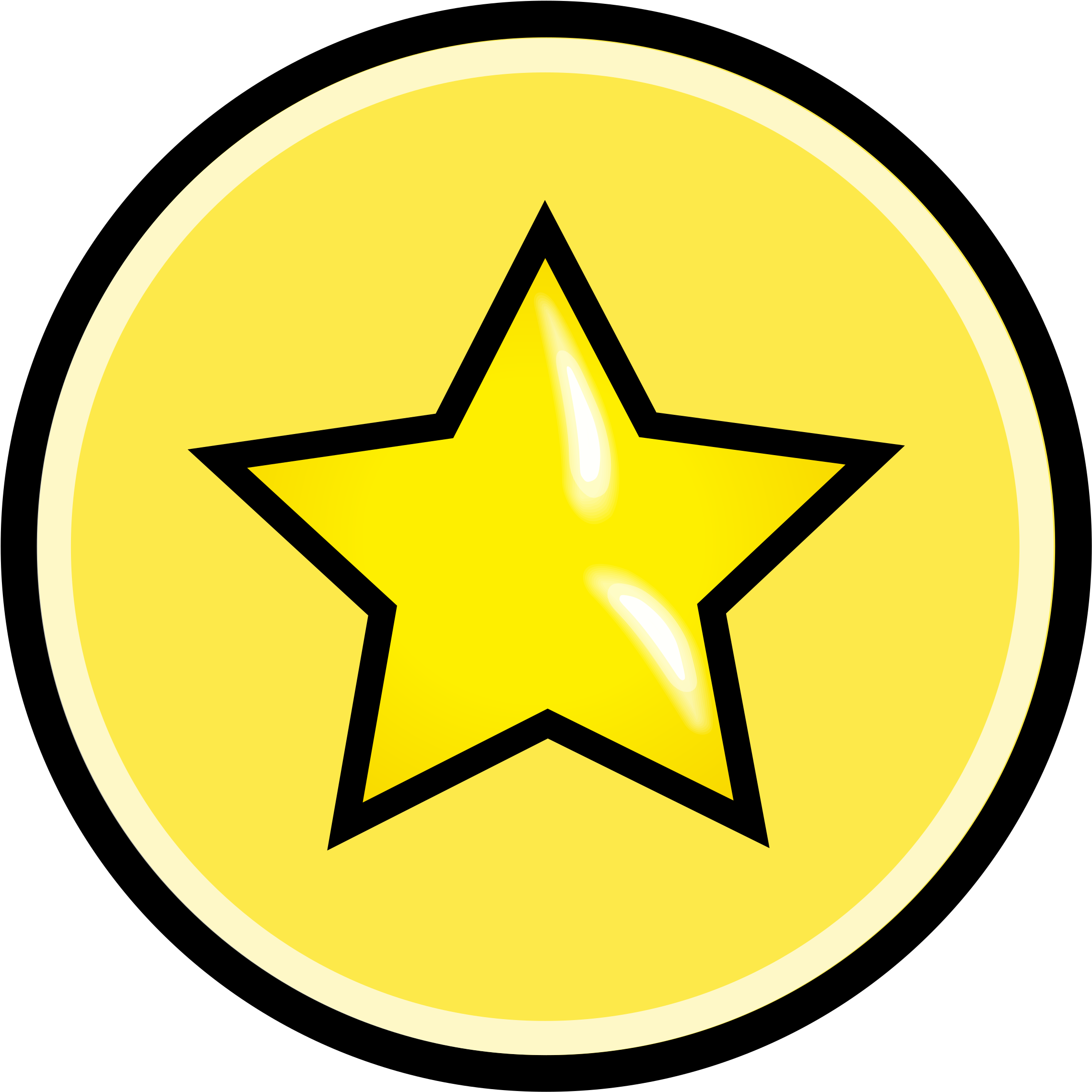 Glossy Yellow Star Vector