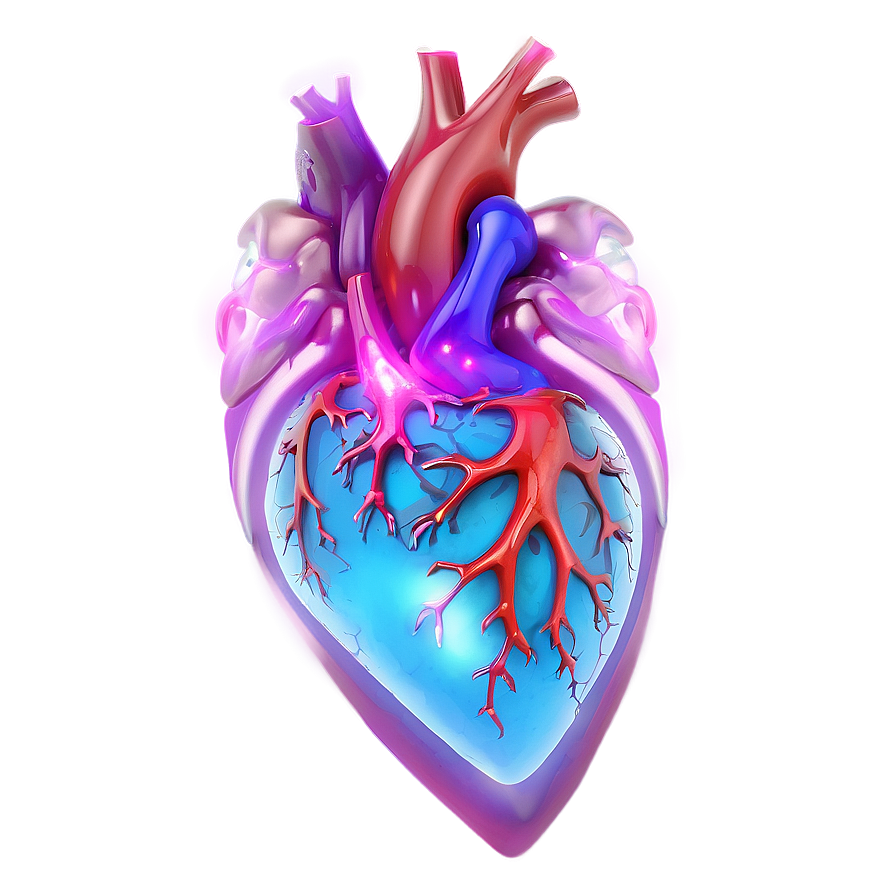 Glowing 3d Heart Png 95