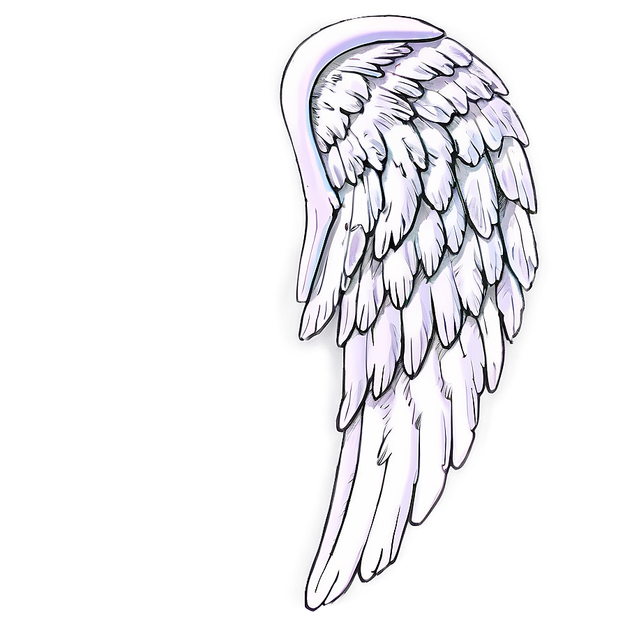 Glowing Angel Wings Outline PNG moh PNG with transparent background