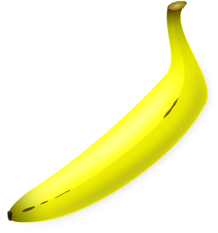 Glowing Banana Graphic PNG with transparent background