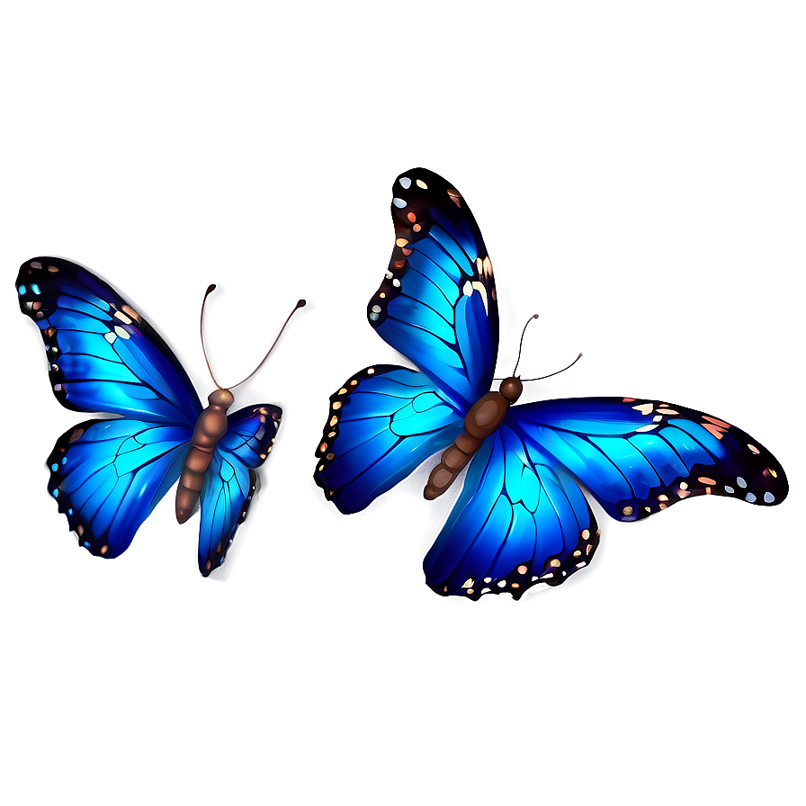 Glowing Blue Butterfly Png 45