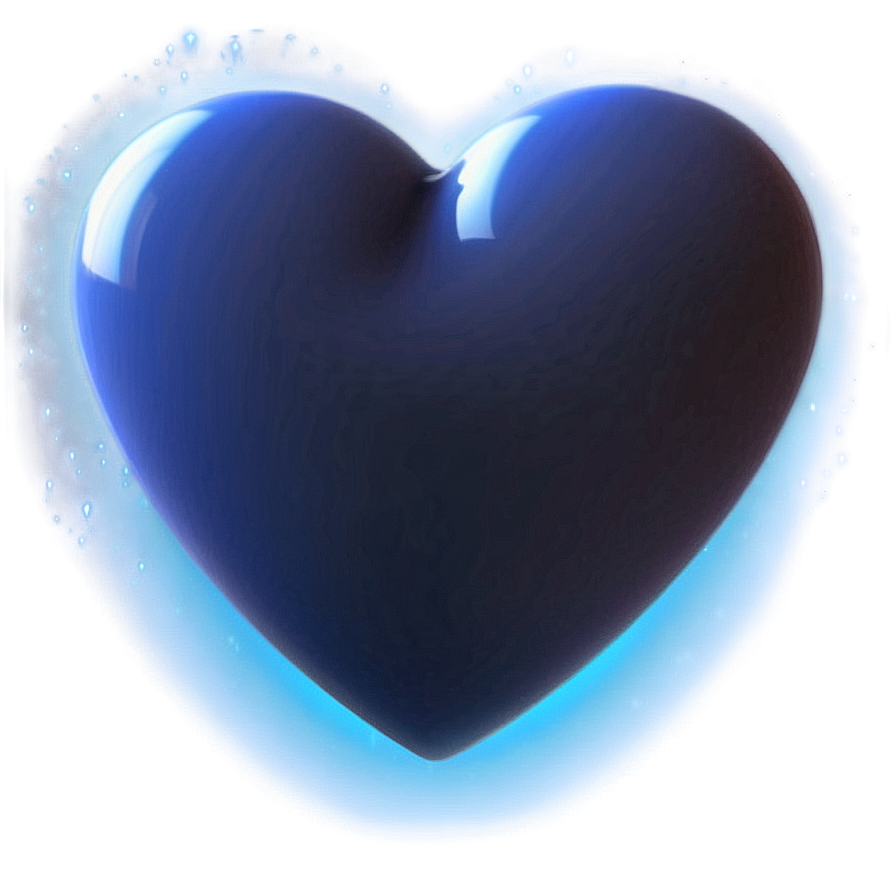 Glowing Blue Heart Emoji Png Efs64