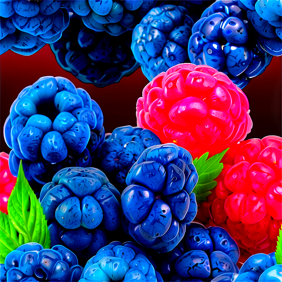 Glowing Blue Raspberry PNG 97 PNG image with a transparent background, free high-resolution download