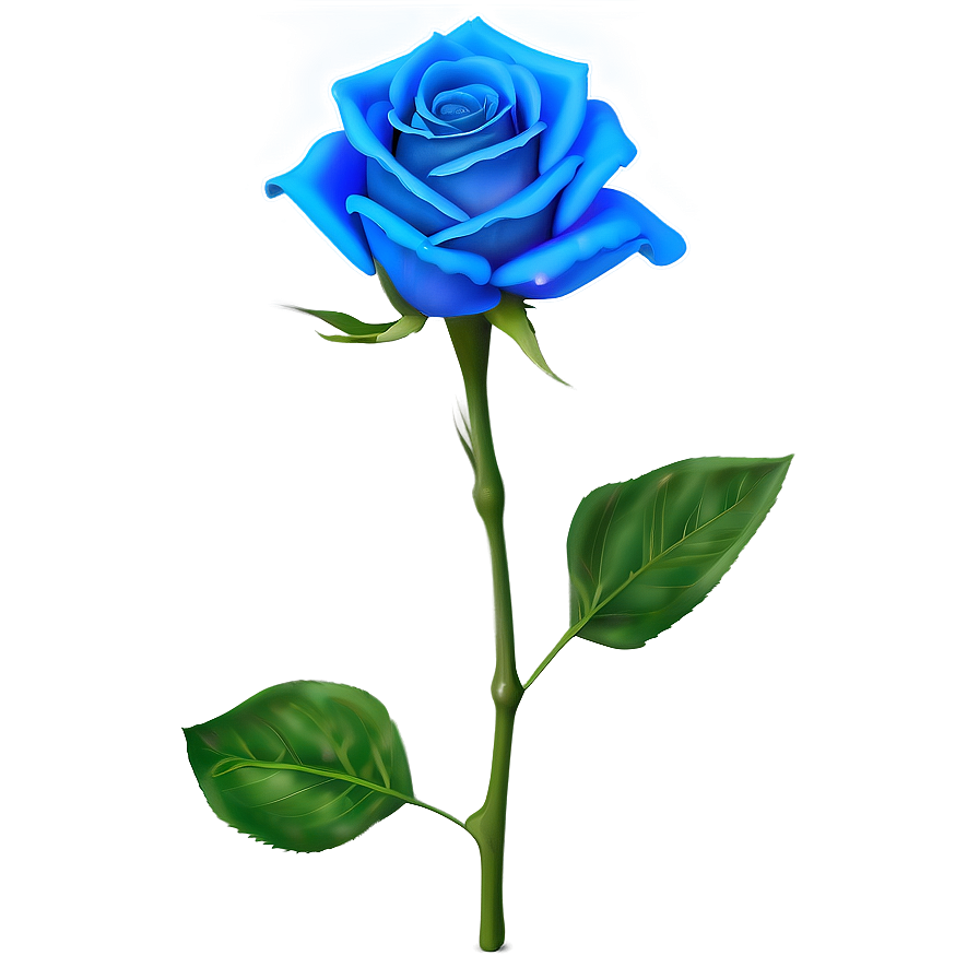 Glowing Blue Rose Png 57