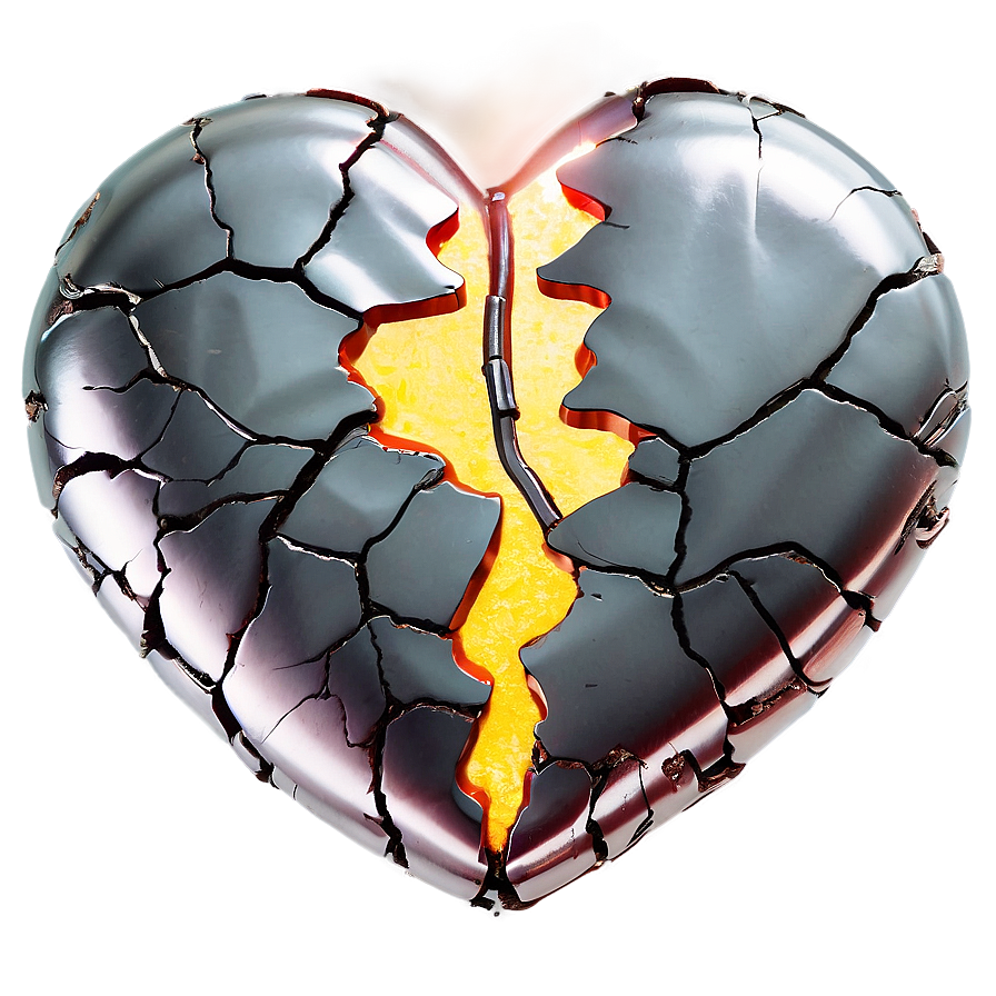 Glowing Broken Heart Png 41