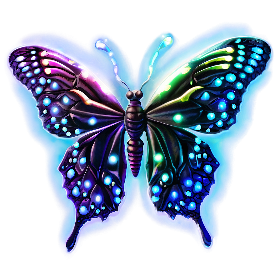 Glowing Butterfly Effect Png Uud